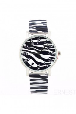 Ernest horloge "Zebra" zwart-wit!