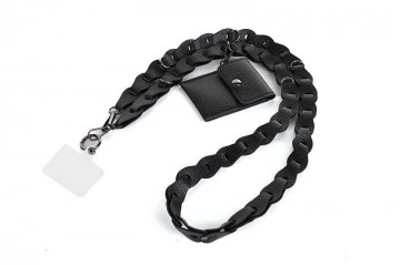 Black telefoonkoord met portemonneetje jip nieuw