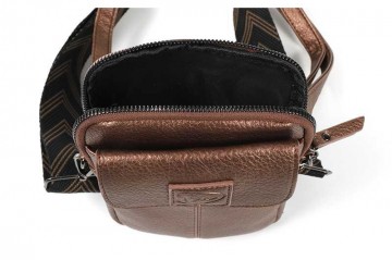 Brons telefoontasje schoudertasje groet nieuw 3