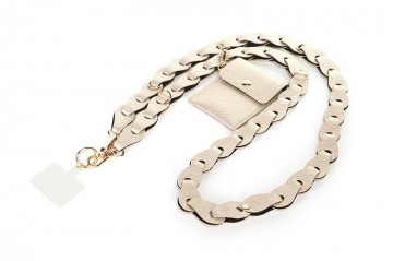 Champagne telefoonkoord met portemonneetje jip new