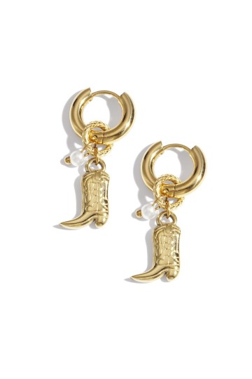 Cowboy laars met parel goud