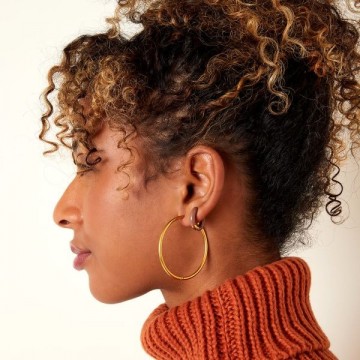 Creool hoops groot goud foto