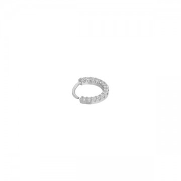 Creool strass klein 11mm zilver