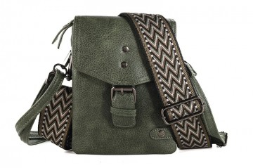 Dark green telefoon en schoudertasje kansas