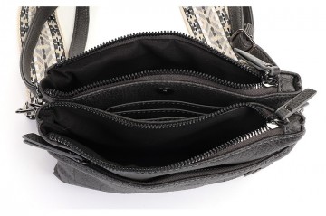 Dark grey crossbody en schoudertasje brussel 1