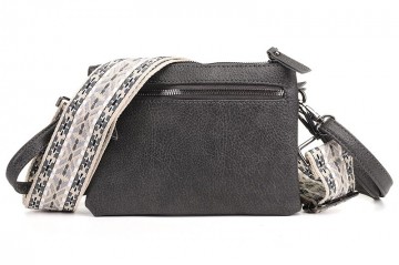 Dark grey crossbody en schoudertasje brussel 2