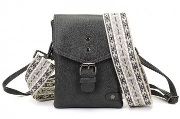 Dark grey telefoon en schoudertasje kansas