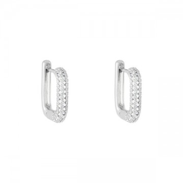 Diamond rectangle zilver