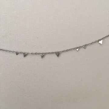 Driehoekjes zilver closeup