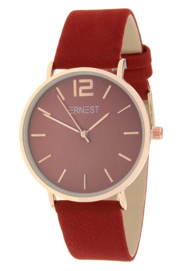 Ernest horloge autumn rose cindy donkerroodlarge 0