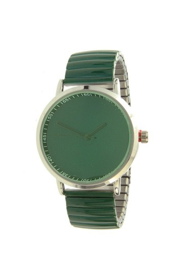 Ernest horloge fancy plain donkergroen