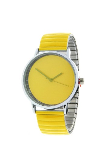Ernest horloge fancy plain geel