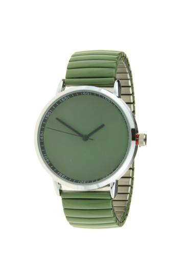Ernest horloge fancy plain legergroen