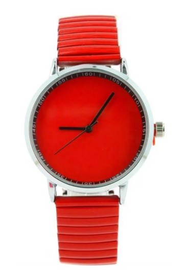 Ernest horloge fancy plain rood