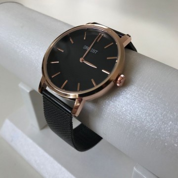 Ernest horloge rose zwart 2