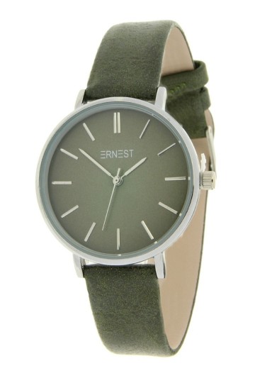 Ernest horloge silver cindy medium fw18 diepgroen