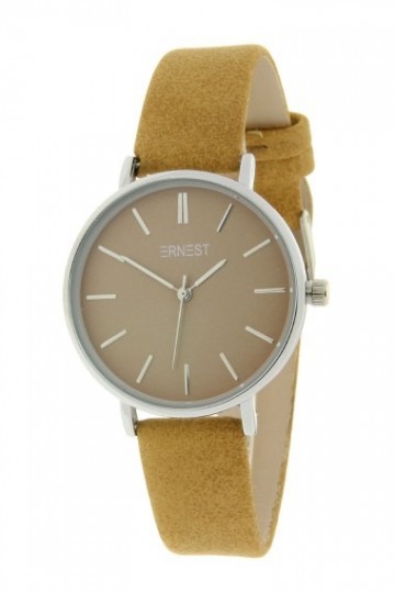 Ernest horloge silver cindy medium ss19 lichtbruin