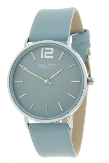 Ernest horloge silver cindy ss20 ijsblauw large
