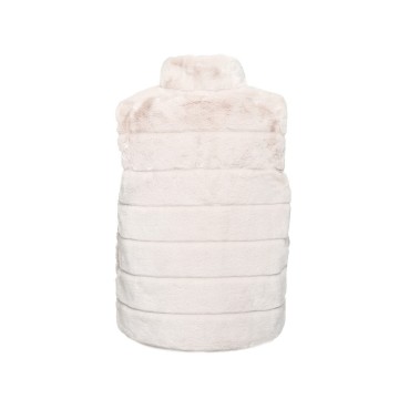 Faux fur achterkant beige gilet