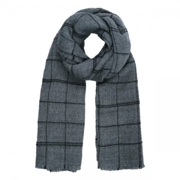 Geruite sjaal grijs1