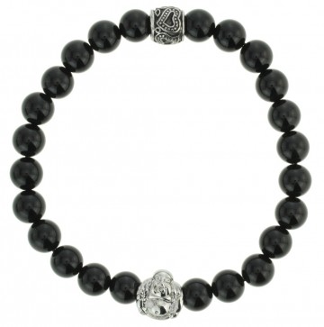 Heren armband boedhha zwart