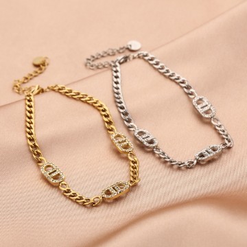 Inspiratie strass armband goud