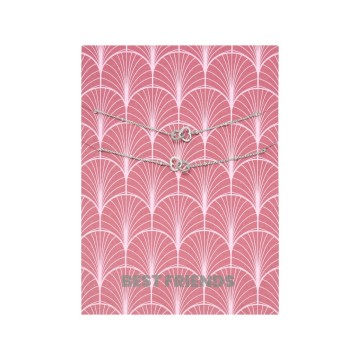 Kaart best friends zilv