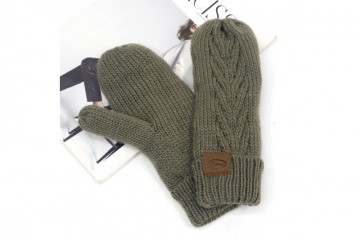 Olijfgroen iceland wanten