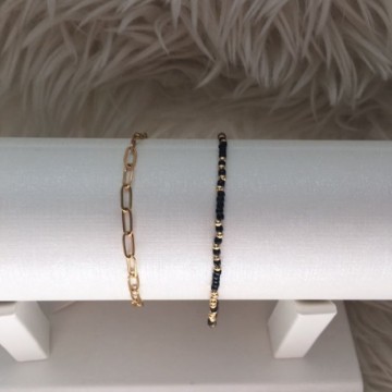 Schakel armband goud en enkelbandje