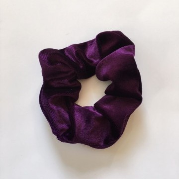 Scrunchie paars fluweel