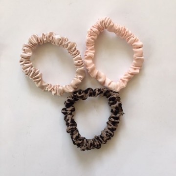 Scrunchie set dun beige