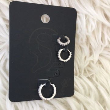 Setje ooringen strass