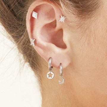 Starry night zilver egaal foto piercing