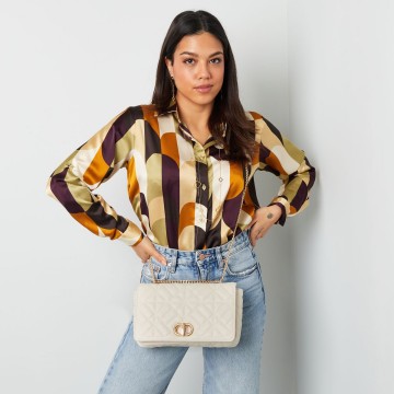 Tas met stiksel cremefoto