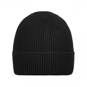 Wintermuts ribbel beanie zwart
