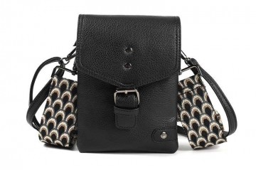 Zwart telefoon en schoudertasje kansas nieuw